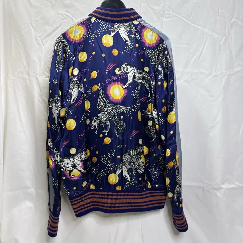 GUCCI Space Animals Alessandro Michele Bomber Jacket Blue Sz 50